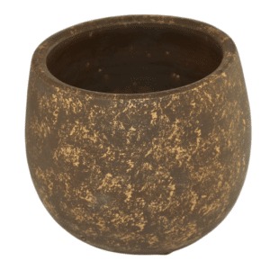 Vase marron & or