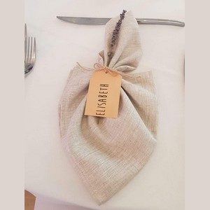 Serviette lin beige