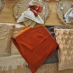 Coussin Terracotta à motif