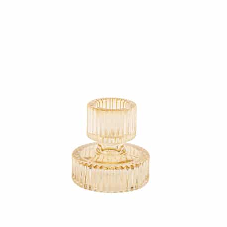 Bougeoir double ambré - 6cm