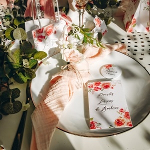 Serviette Gaze de coton Rose – Image 4