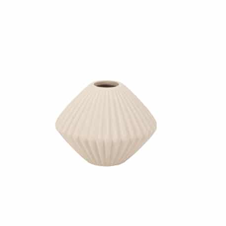 Vase Palerme Beige en gres 9,5 x 7 cm E&C Events location matériel décoration mariage anniversaire événement Pays de Gex