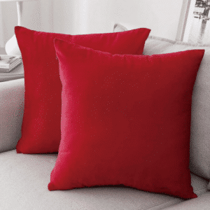 Coussin Velour Rouge – 40 cm