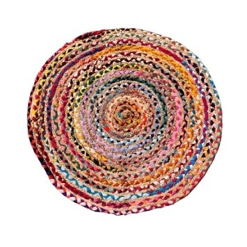 tapis rond multicolor 90cm location decoration evenement pays de gex