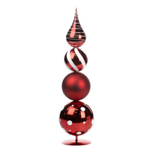 Ornement de Noël Rouge & Blanc à poser